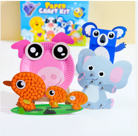 Kids DIY 20-Animal Paper Craft Kit