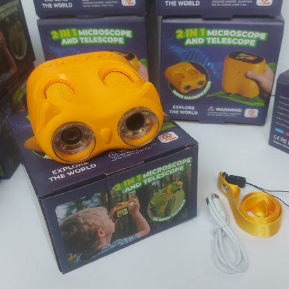 2 in 1 Kids Digital Telescope and Microscope