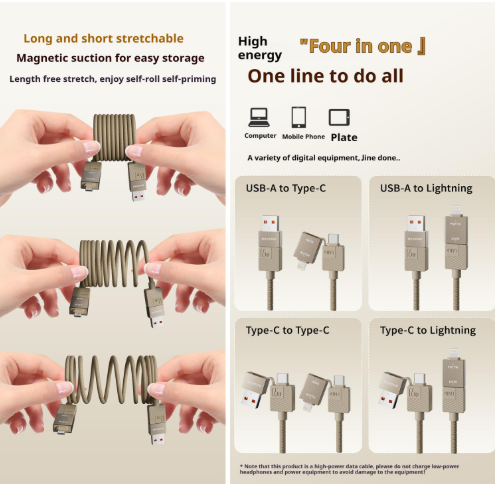 4-in-1 Magnetic Fast Charge Cable