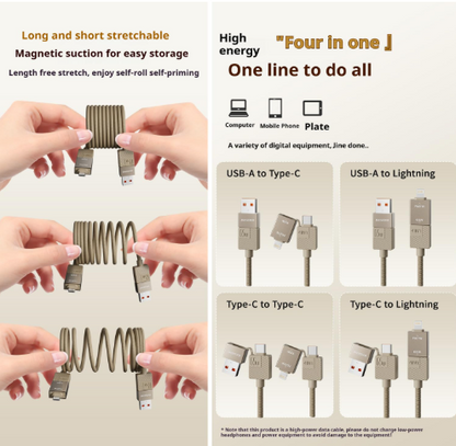 4-in-1 Magnetic Fast Charge Cable