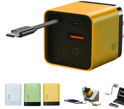 TriCharge GaN 80W Retractable Station