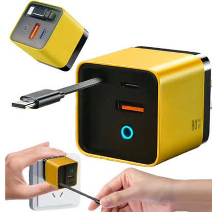 TriCharge GaN 80W Retractable Station