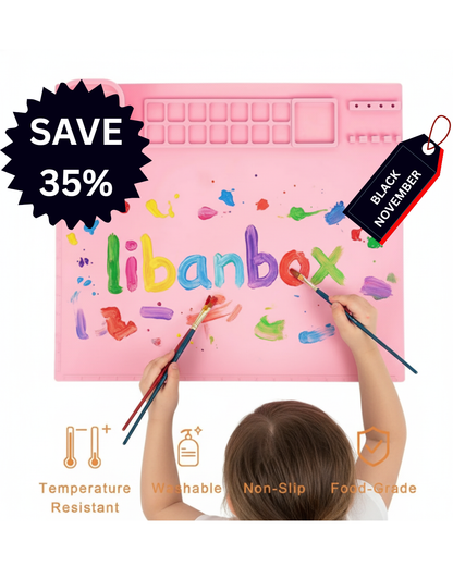 Silicone Art Mat +Brushes+ Acrylic paint set