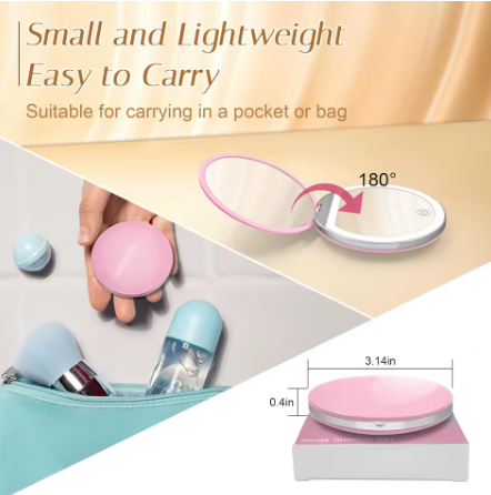 BeautyGlow Portable LED Mirror