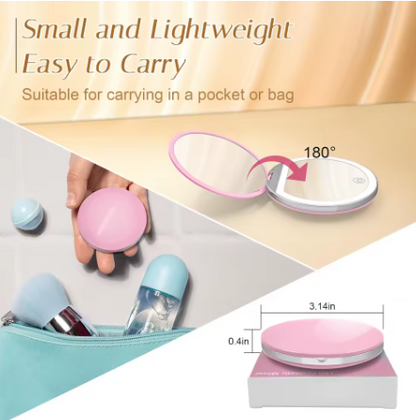 BeautyGlow Portable LED Mirror