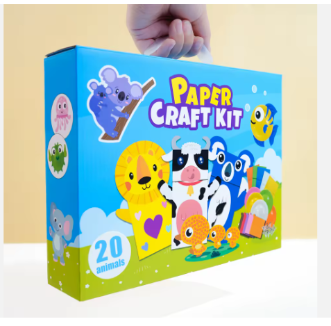 Kids DIY 20-Animal Paper Craft Kit