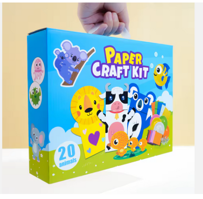 Kids DIY 20-Animal Paper Craft Kit