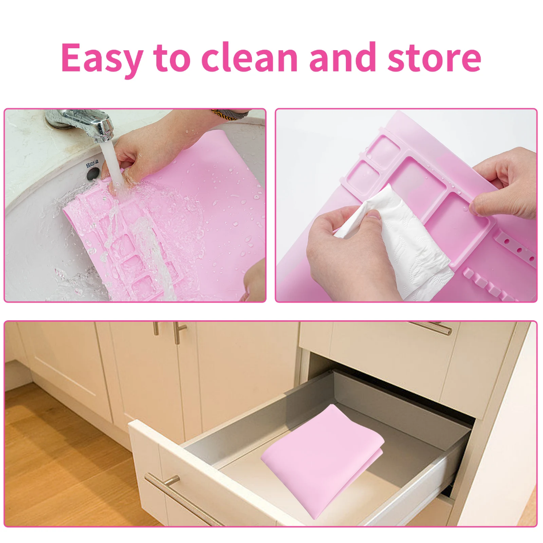 Silicone Art Mat +Brushes+ Acrylic paint set